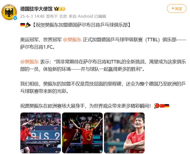：所有流过的汗水都会照亮脚下的路凯发网址樊振东发文祝福高考学子(图3)